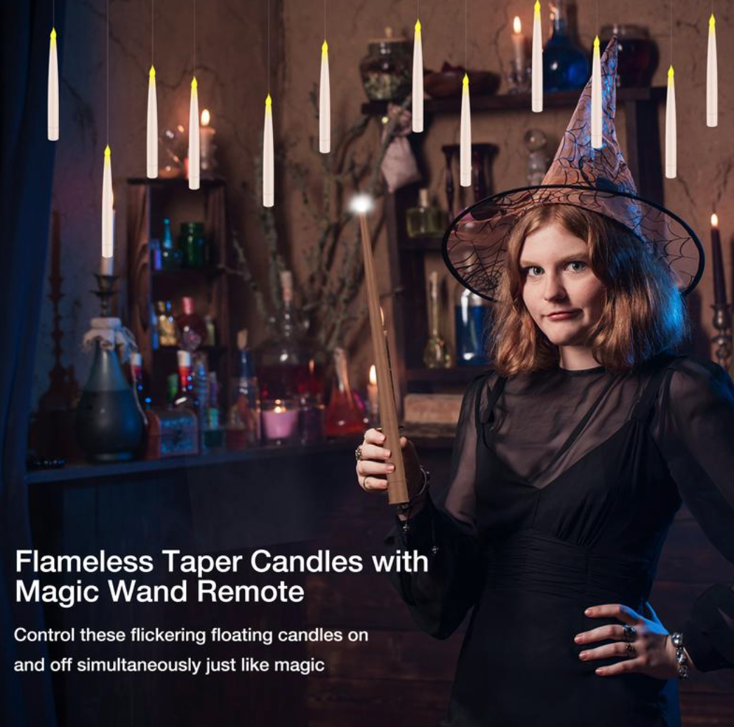 Flameless Candles with Magic Wand Remote